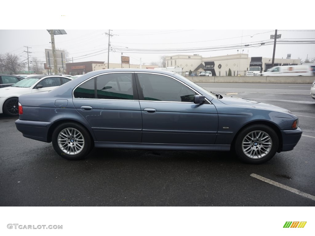 2001 5 Series 530i Sedan - Steel Blue Metallic / Grey photo #5