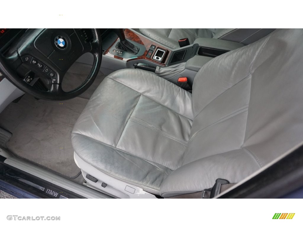 2001 5 Series 530i Sedan - Steel Blue Metallic / Grey photo #9
