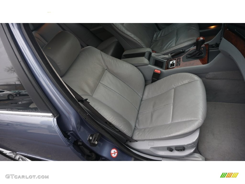 2001 5 Series 530i Sedan - Steel Blue Metallic / Grey photo #12