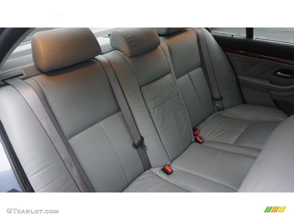 2001 5 Series 530i Sedan - Steel Blue Metallic / Grey photo #14