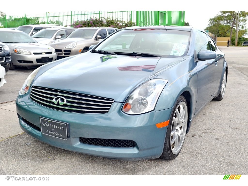 2005 G 35 Coupe - Lakeshore Slate Blue / Wheat photo #9