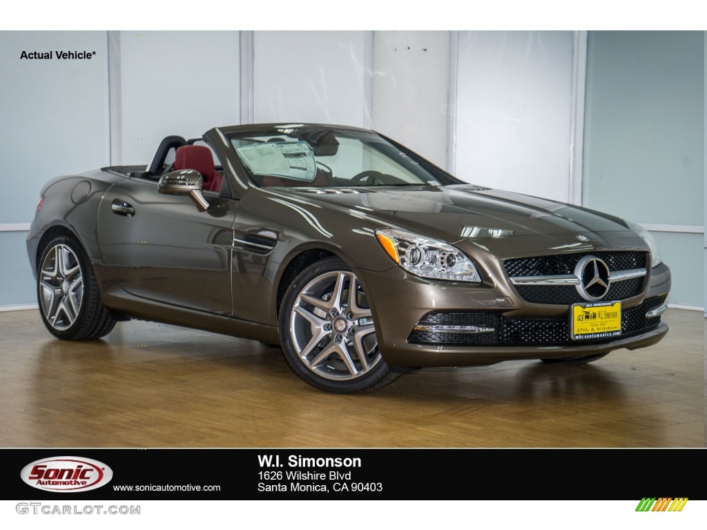 2016 SLK 300 Roadster - Indium Grey Metallic / Bengal Red/Black photo #1