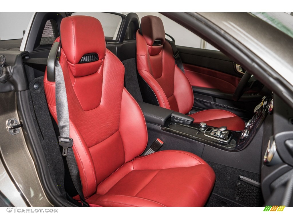 Bengal Red/Black Interior 2016 Mercedes-Benz SLK 300 Roadster Photo #109615552