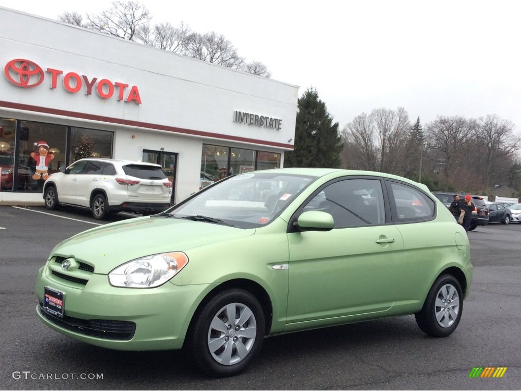 2010 Accent GS 3 Door - Apple Green / Black photo #1