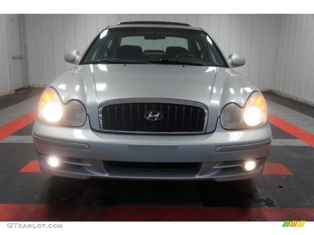 2003 Sonata GLS V6 - Brilliant Silver Metallic / Beige photo #4