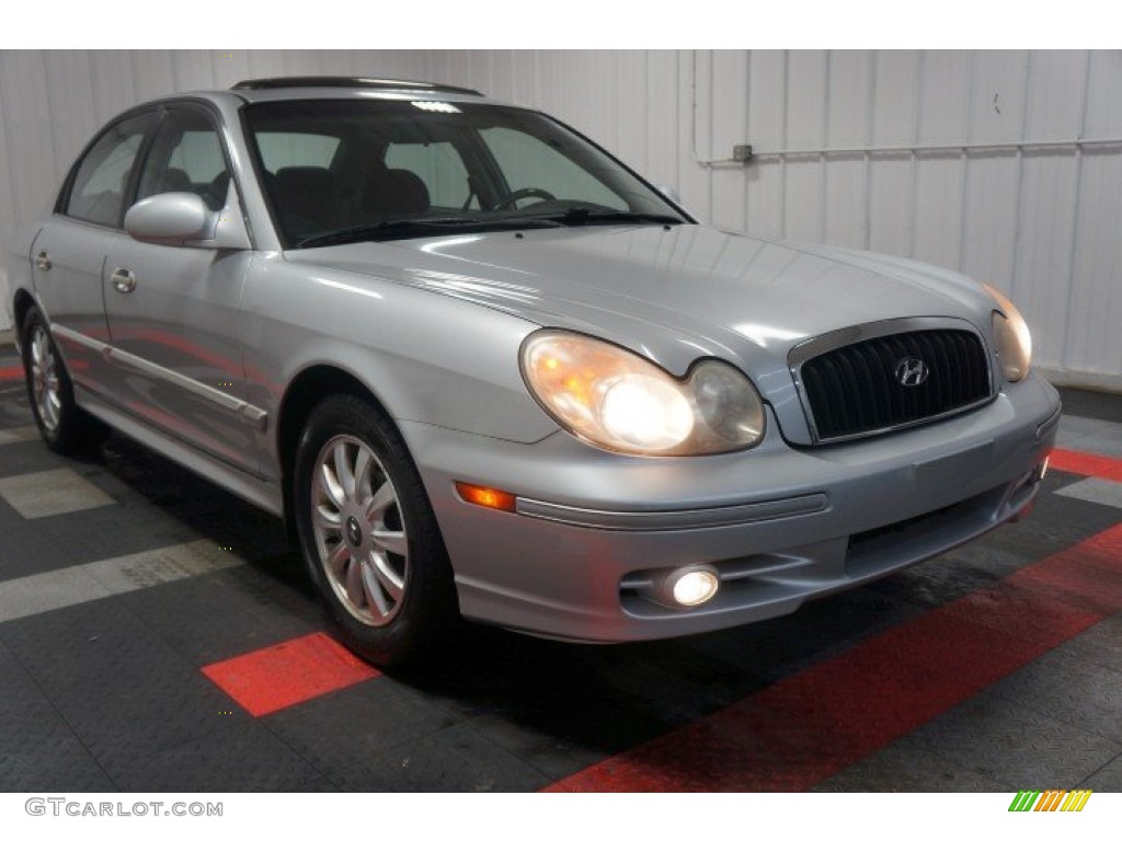 2003 Sonata GLS V6 - Brilliant Silver Metallic / Beige photo #5