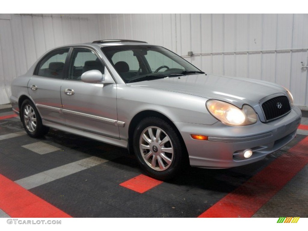 2003 Sonata GLS V6 - Brilliant Silver Metallic / Beige photo #6