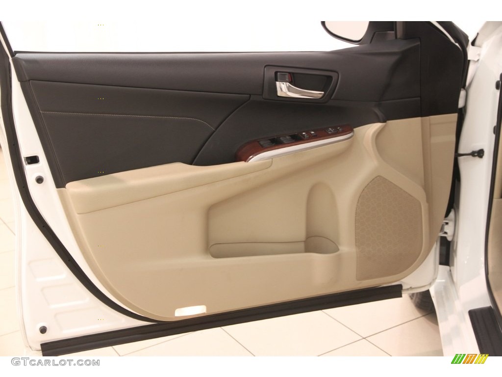 2013 Camry XLE V6 - Super White / Ivory photo #4