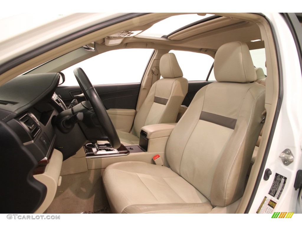 2013 Camry XLE V6 - Super White / Ivory photo #5