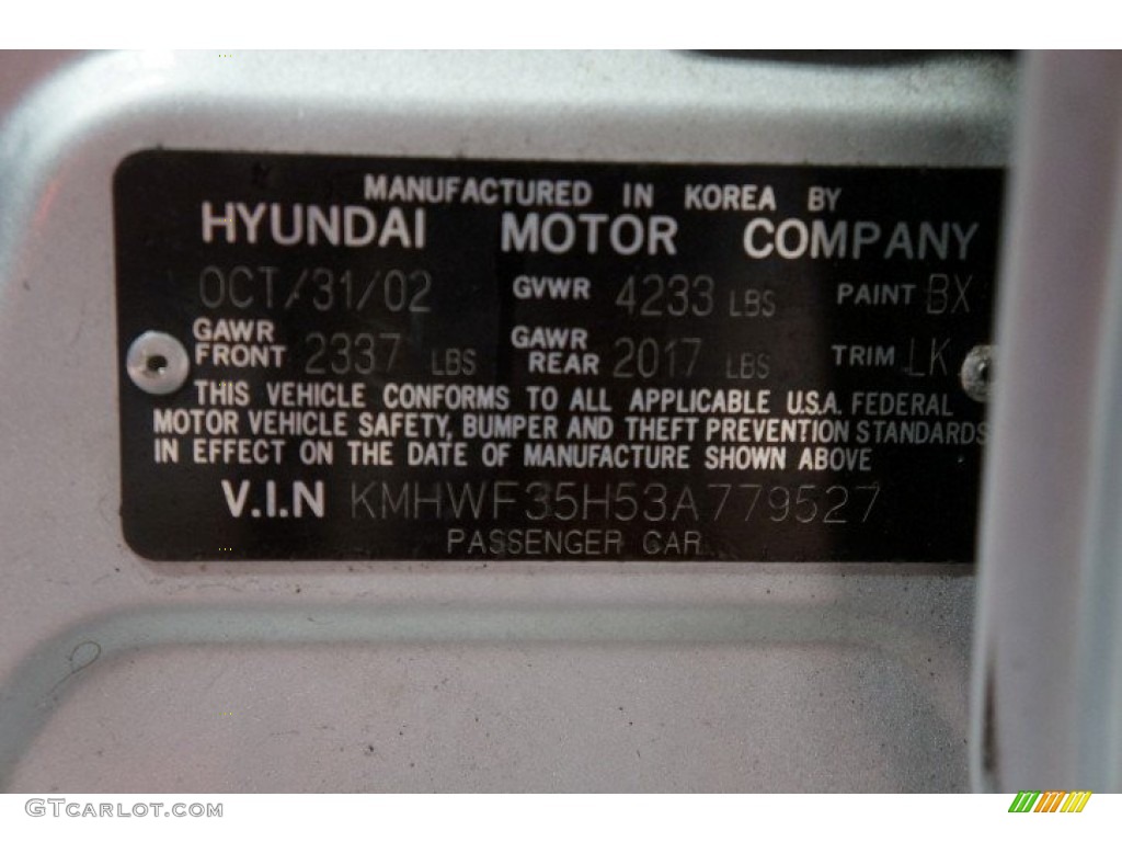 2003 Sonata GLS V6 - Brilliant Silver Metallic / Beige photo #15