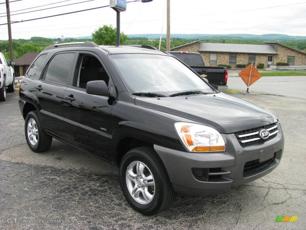 2008 Sportage LX V6 4x4 - Black Cherry Metallic / Black photo #8