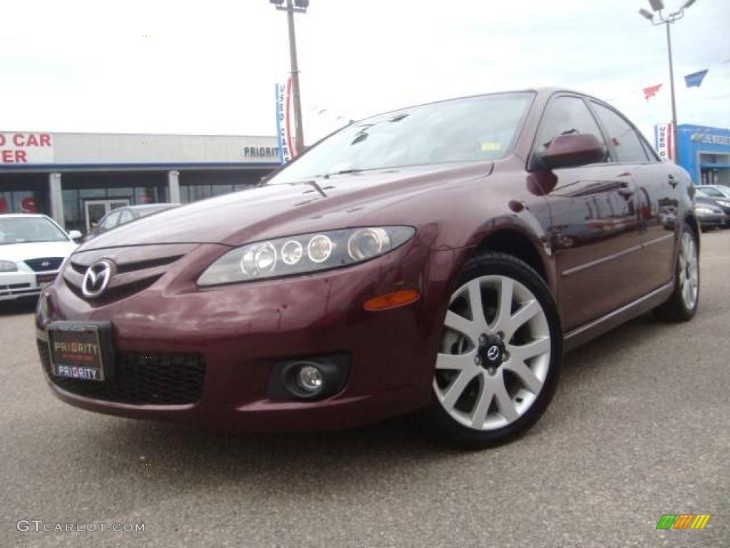 2007 MAZDA6 s Grand Touring Sedan - Dark Cherry Mica / Black photo #1