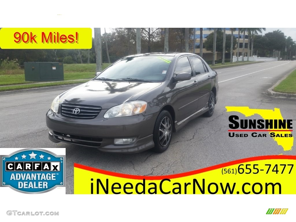 2003 Corolla S - Charcoal Gray Metallic / Black photo #1