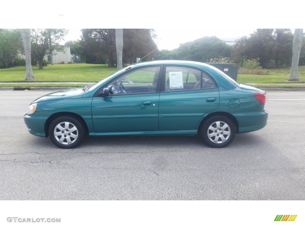 2001 Rio Sedan - Emerald Green / Beige photo #2