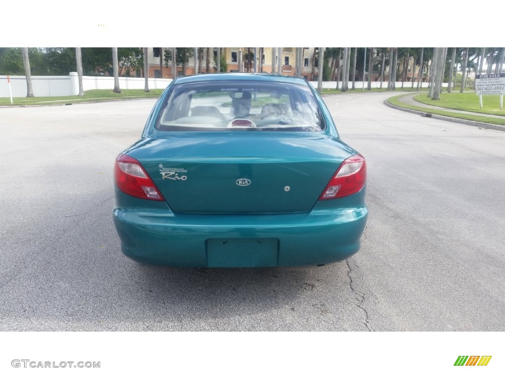 2001 Rio Sedan - Emerald Green / Beige photo #4