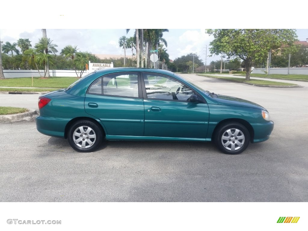 2001 Rio Sedan - Emerald Green / Beige photo #6
