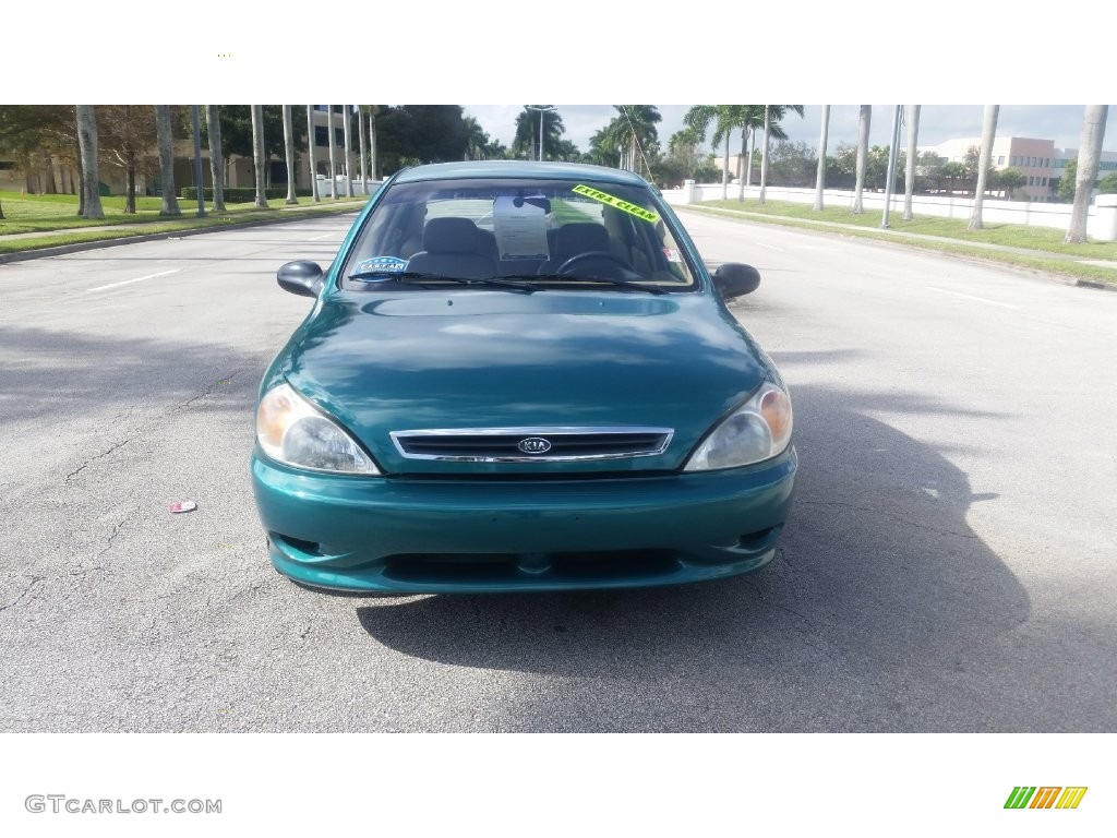 2001 Rio Sedan - Emerald Green / Beige photo #8