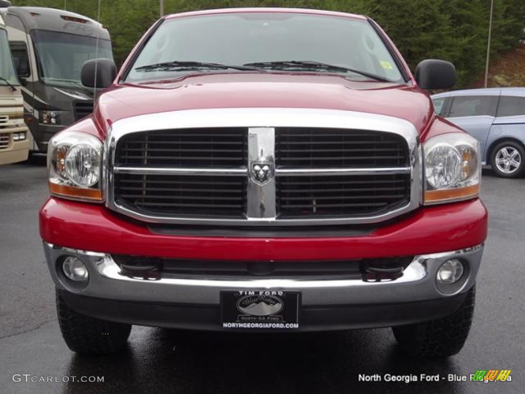 2006 Ram 1500 SLT Mega Cab 4x4 - Inferno Red Crystal Pearl / Khaki Beige photo #8