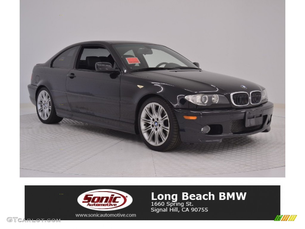 2006 3 Series 330i Coupe - Jet Black / Black photo #1