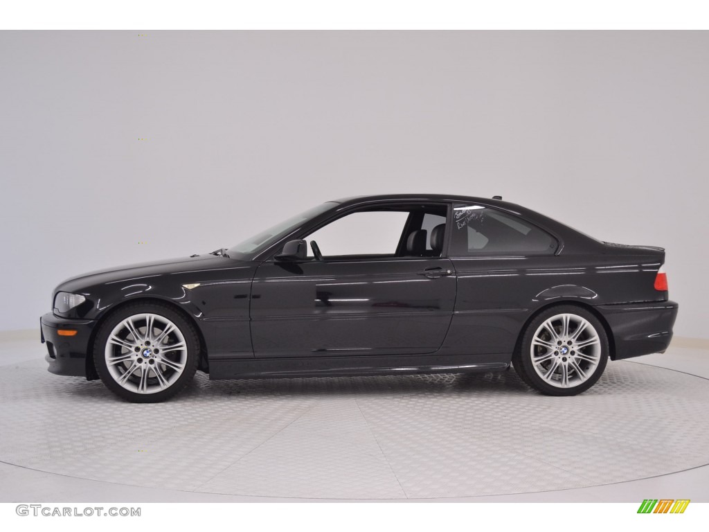 2006 3 Series 330i Coupe - Jet Black / Black photo #4