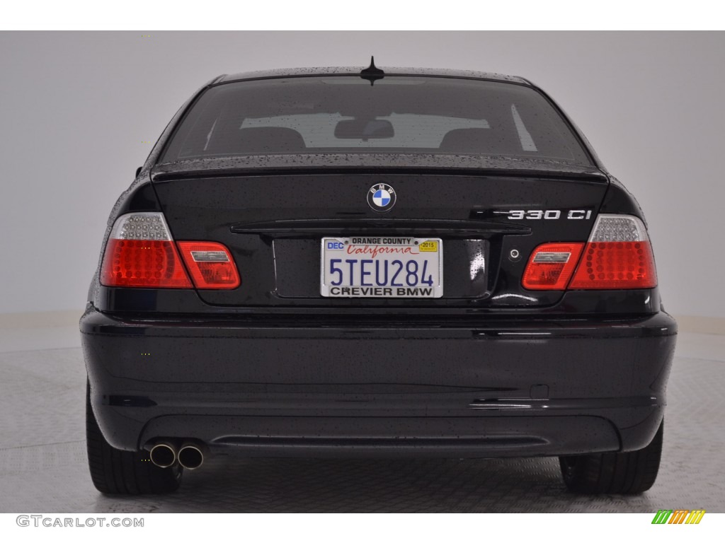 2006 3 Series 330i Coupe - Jet Black / Black photo #6