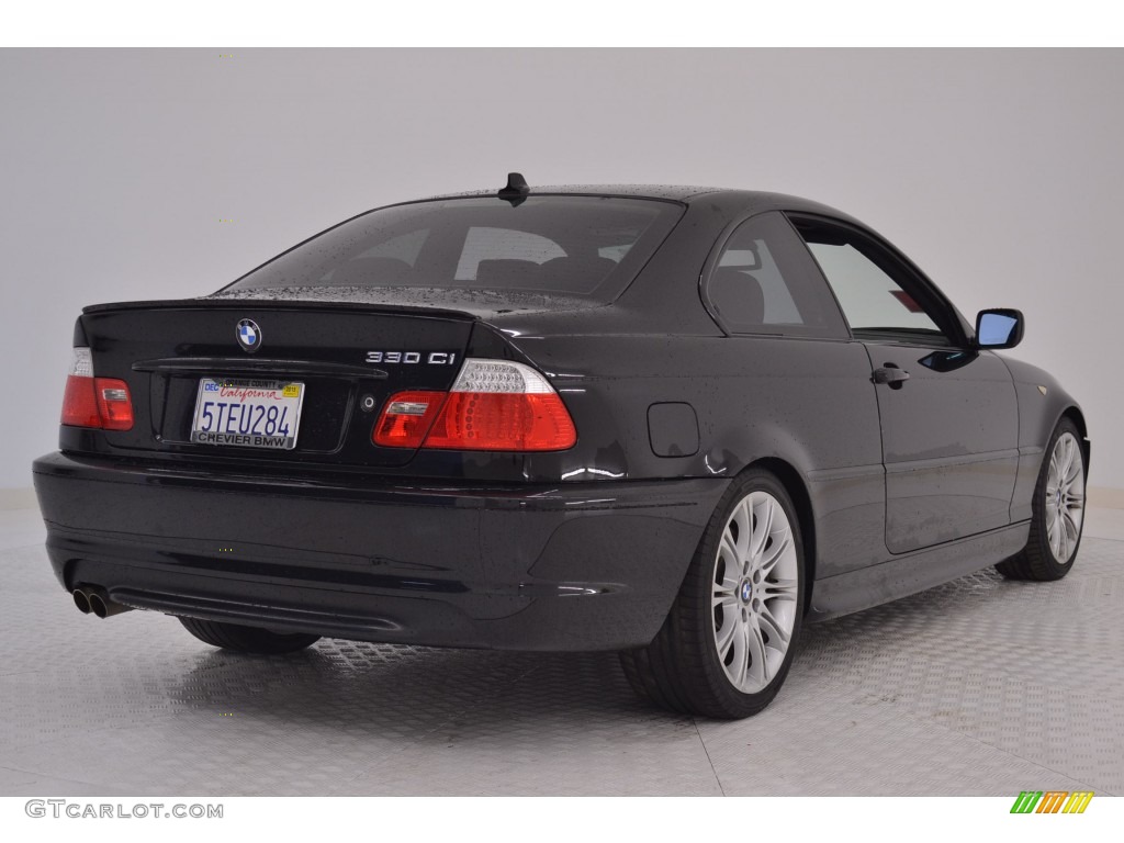 2006 3 Series 330i Coupe - Jet Black / Black photo #7
