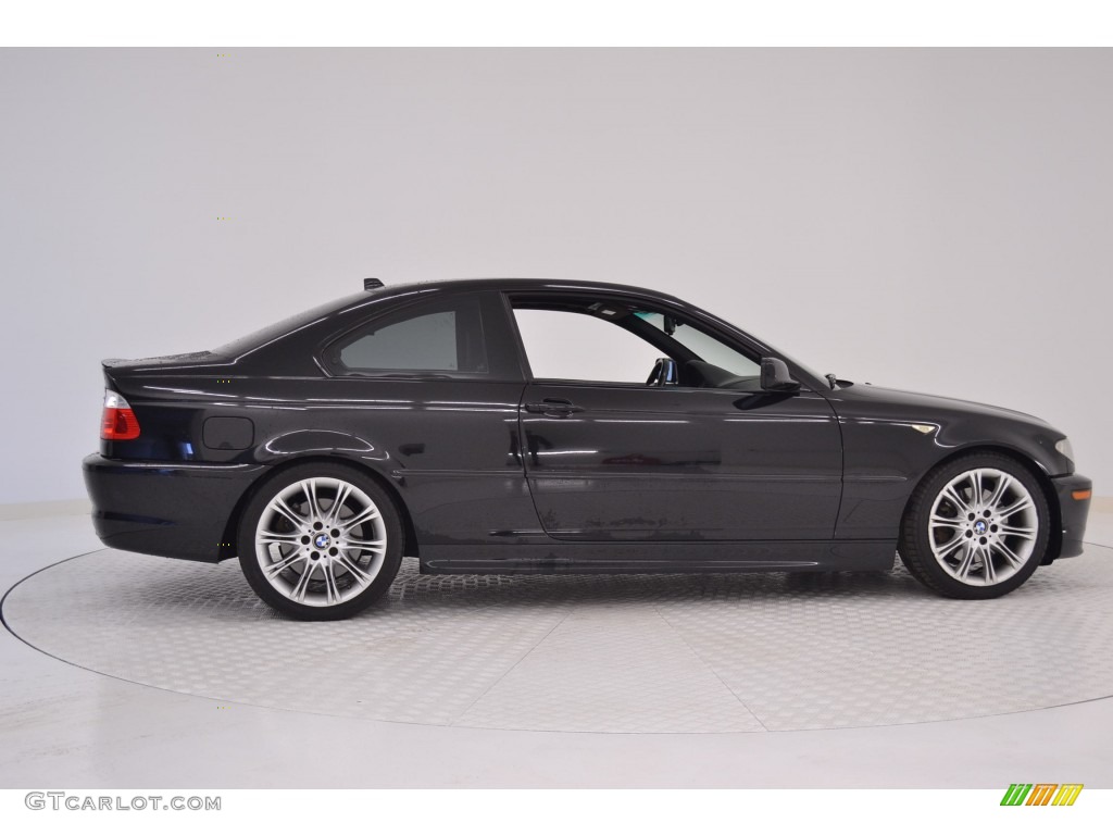 2006 3 Series 330i Coupe - Jet Black / Black photo #8