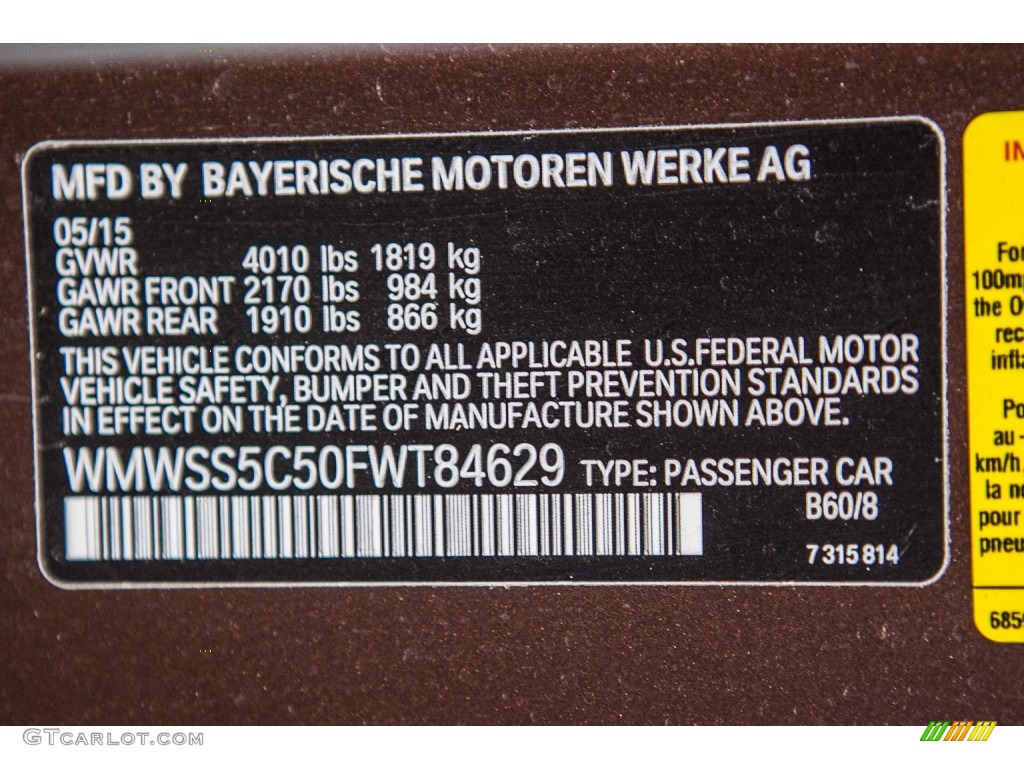 2015 Paceman Color Code B60 for Brilliant Copper Metallic Photo #109639330