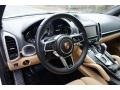 Black/Luxor Beige 2015 Porsche Cayenne S E-Hybrid Steering Wheel