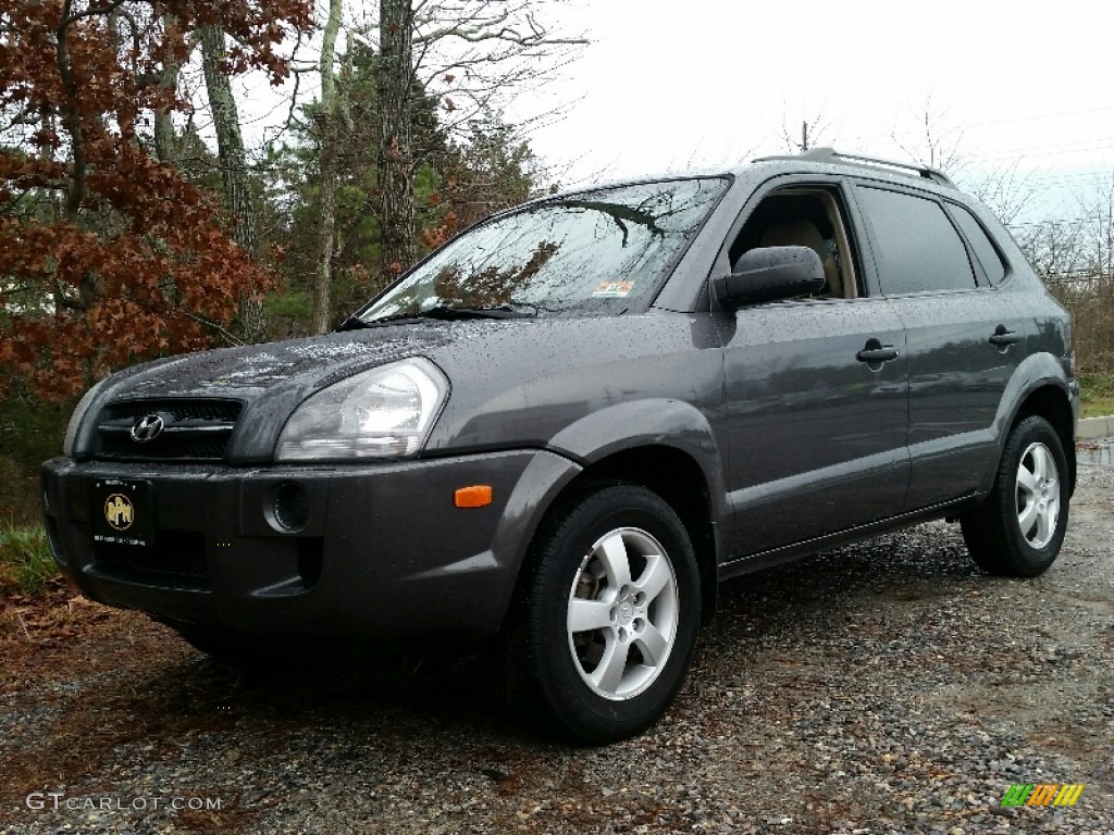 2007 Tucson GLS - Dark Titanium Gray Metallic / Gray photo #1