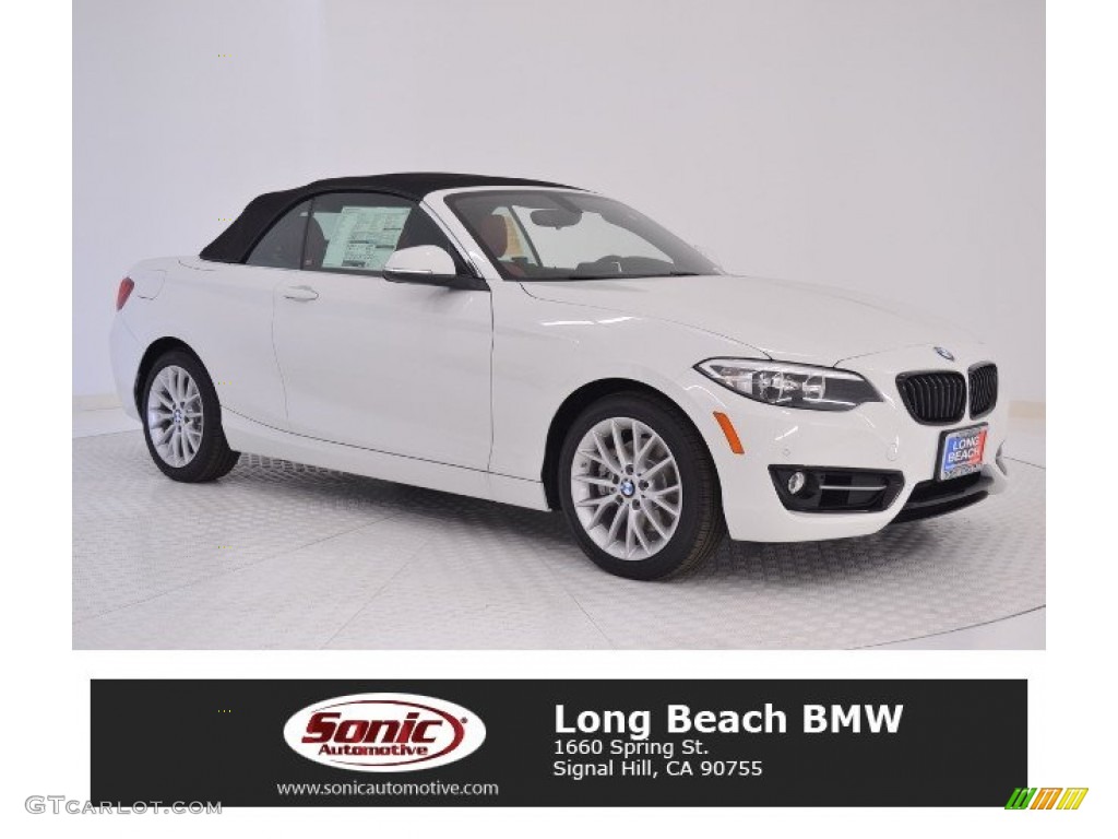 2016 2 Series 228i Convertible - Alpine White / Coral Red photo #1