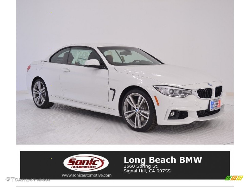 2016 4 Series 435i Convertible - Alpine White / Coral Red photo #1