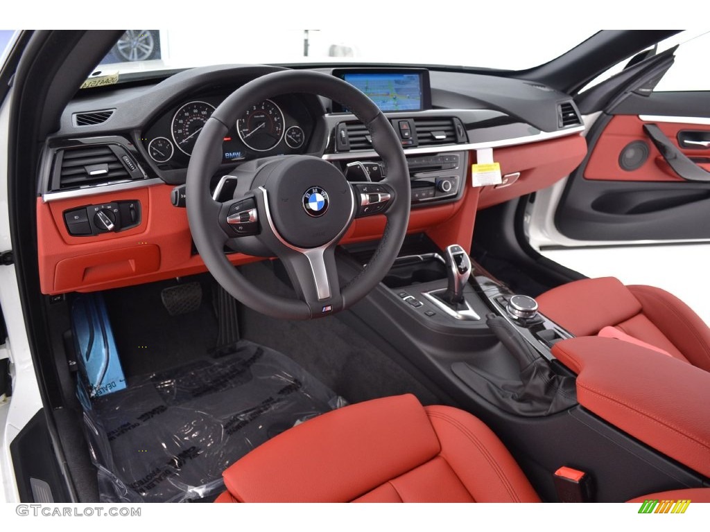 2016 4 Series 435i Convertible - Alpine White / Coral Red photo #7