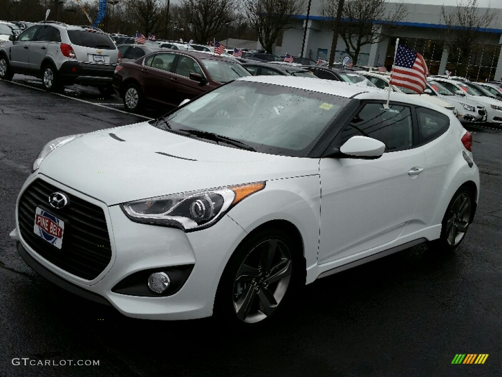 2015 Veloster Turbo - Elite White / Black/Red photo #3