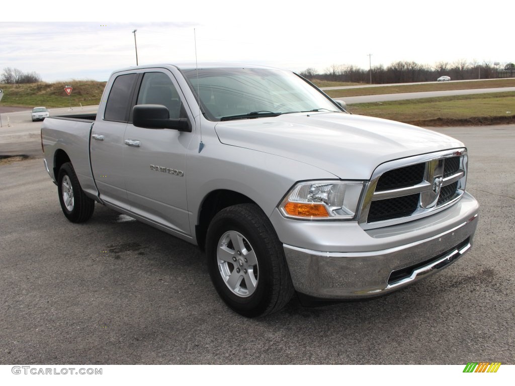 2012 Ram 1500 SLT Quad Cab - Bright Silver Metallic / Dark Slate Gray/Medium Graystone photo #6