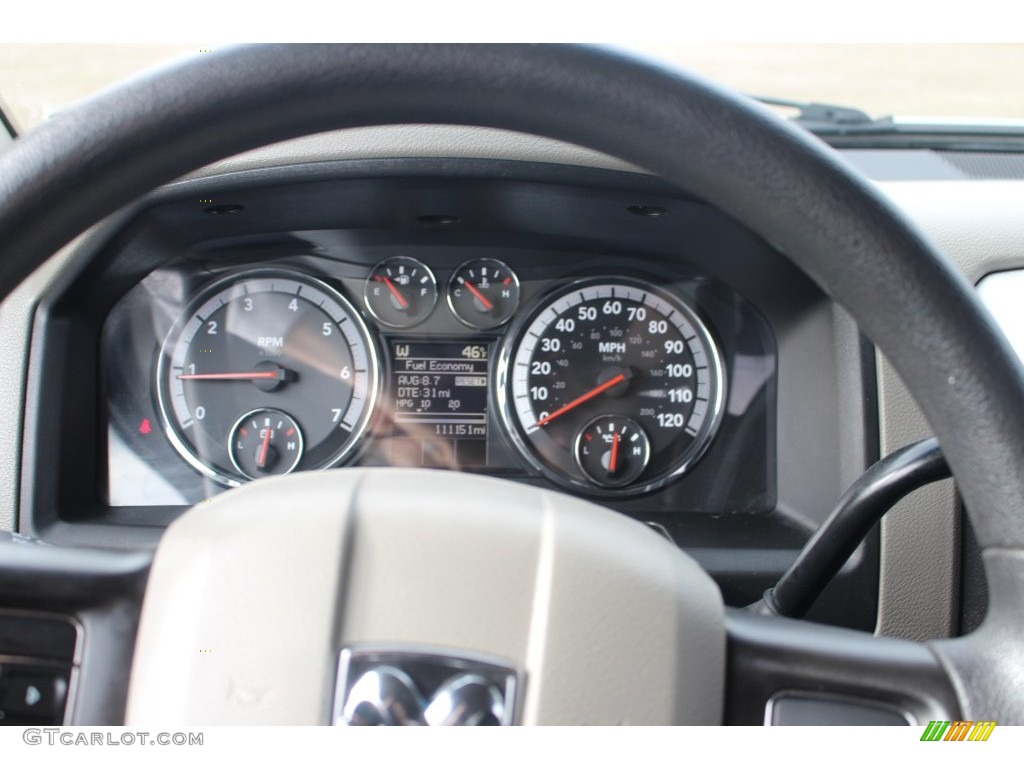 2012 Ram 1500 SLT Quad Cab - Bright Silver Metallic / Dark Slate Gray/Medium Graystone photo #8