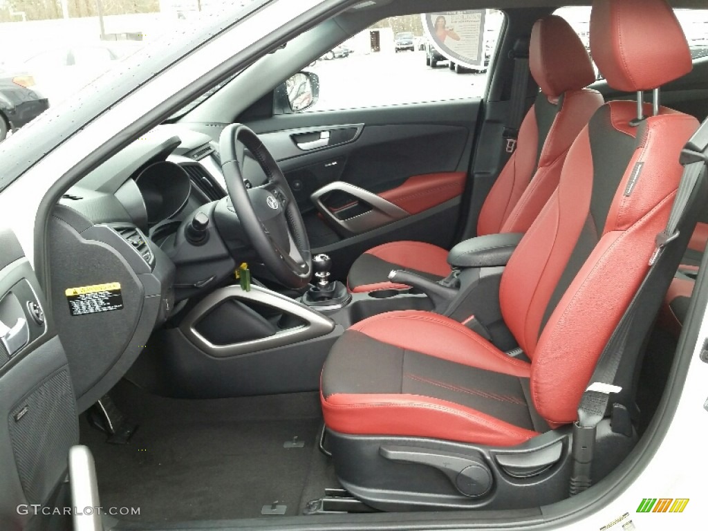 2015 Veloster Turbo - Elite White / Black/Red photo #15