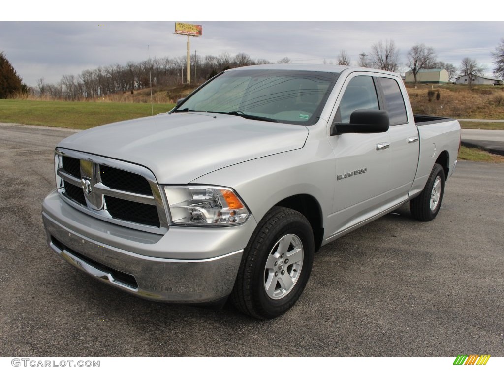 2012 Ram 1500 SLT Quad Cab - Bright Silver Metallic / Dark Slate Gray/Medium Graystone photo #41