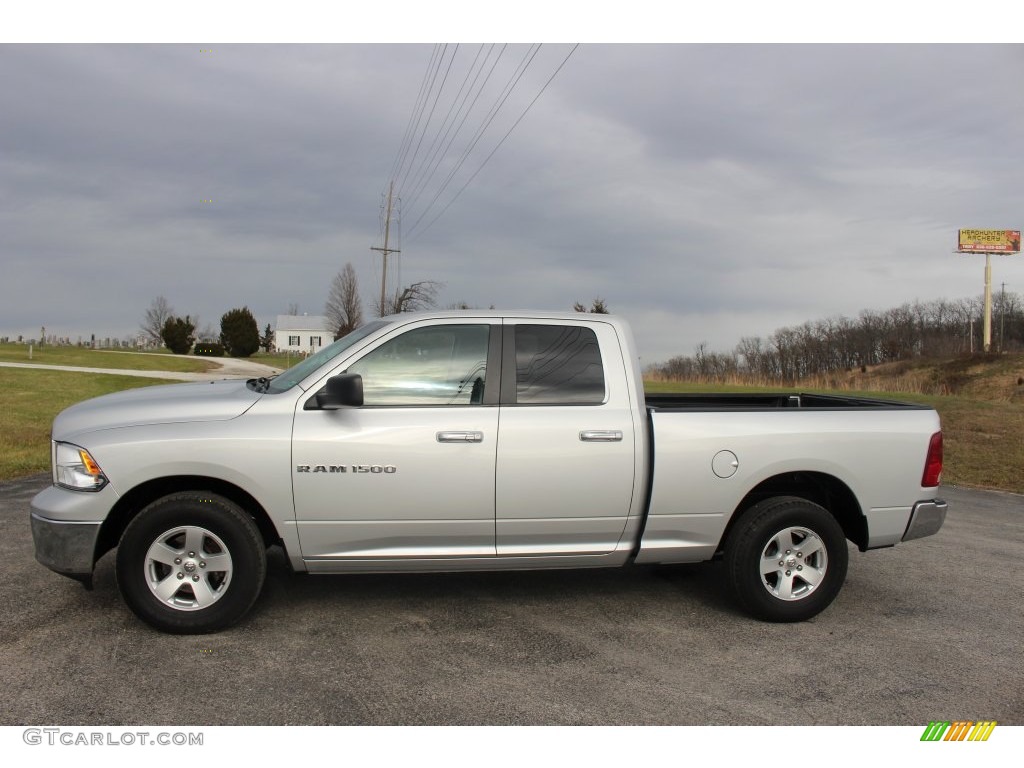 2012 Ram 1500 SLT Quad Cab - Bright Silver Metallic / Dark Slate Gray/Medium Graystone photo #42