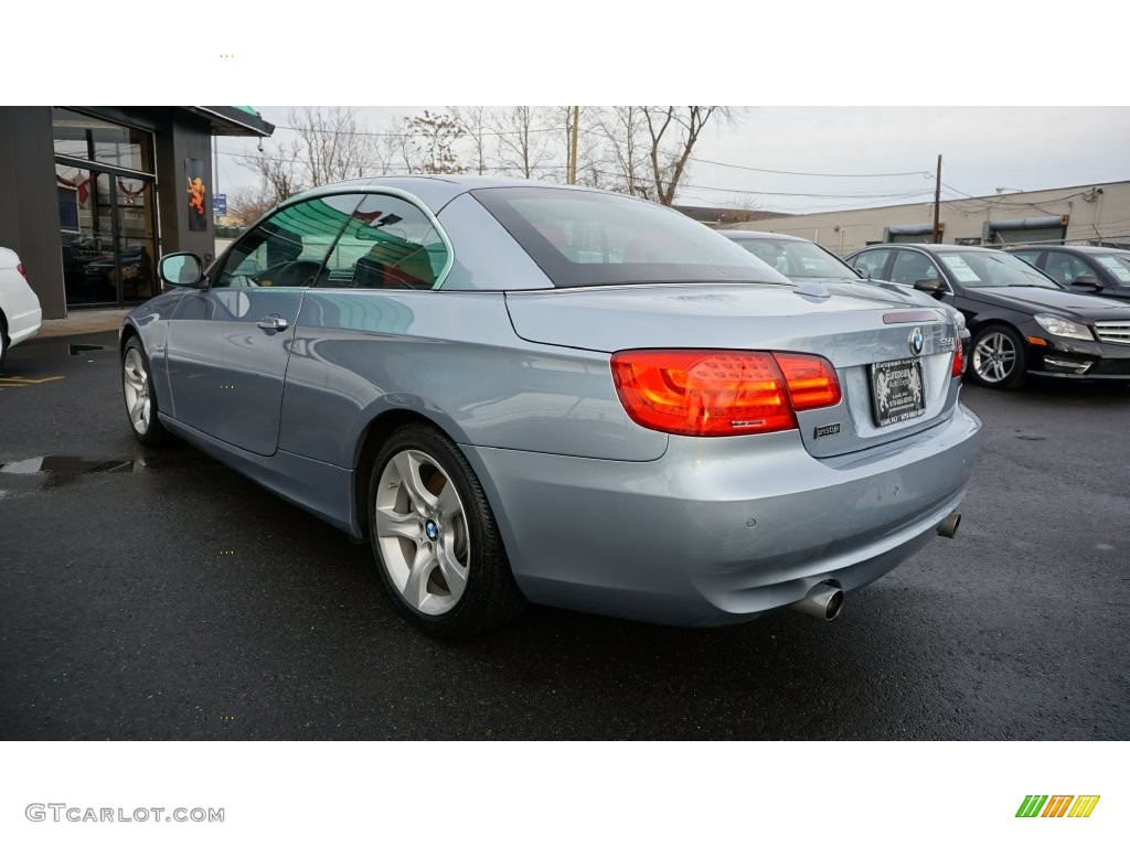 2011 3 Series 335i Convertible - Blue Water Metallic / Coral Red/Black Dakota Leather photo #3