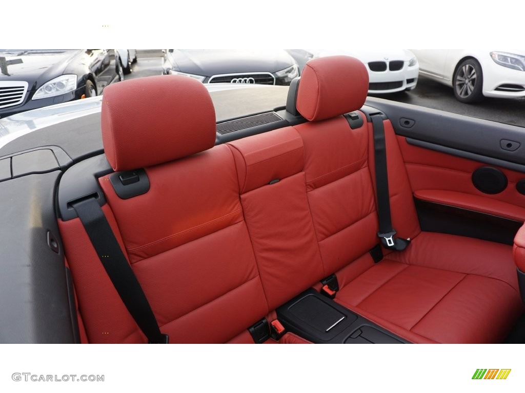 Coral Red/Black Dakota Leather Interior 2011 BMW 3 Series 335i Convertible Photo #109648510