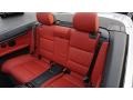 2011 BMW 3 Series Coral Red/Black Dakota Leather Interior Rear Seat Photo