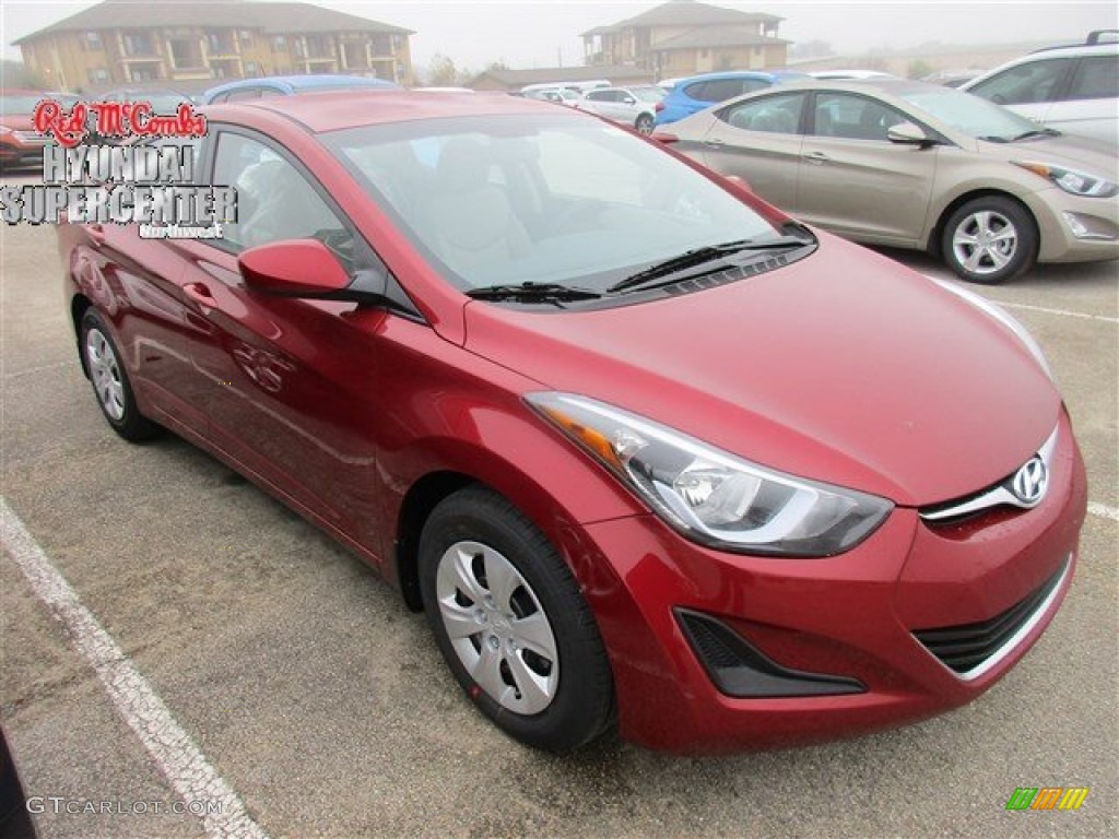 2016 Elantra SE - Red / Beige photo #1