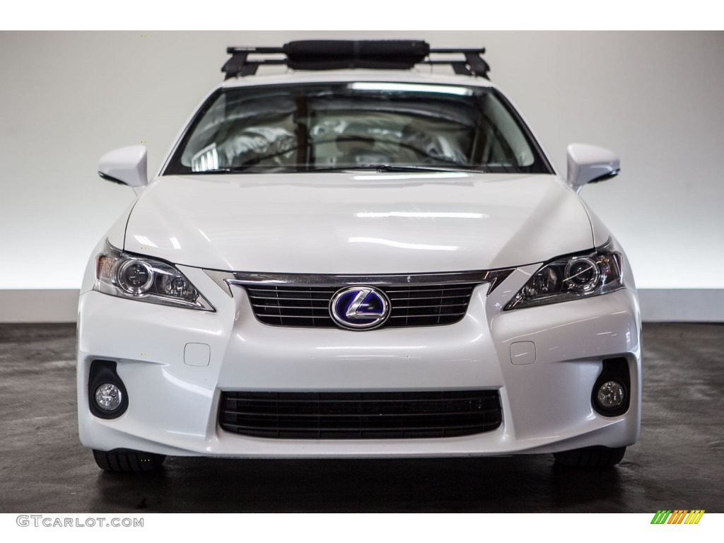 2012 CT 200h Hybrid Premium - Starfire White Pearl / Caramel Nuluxe photo #2