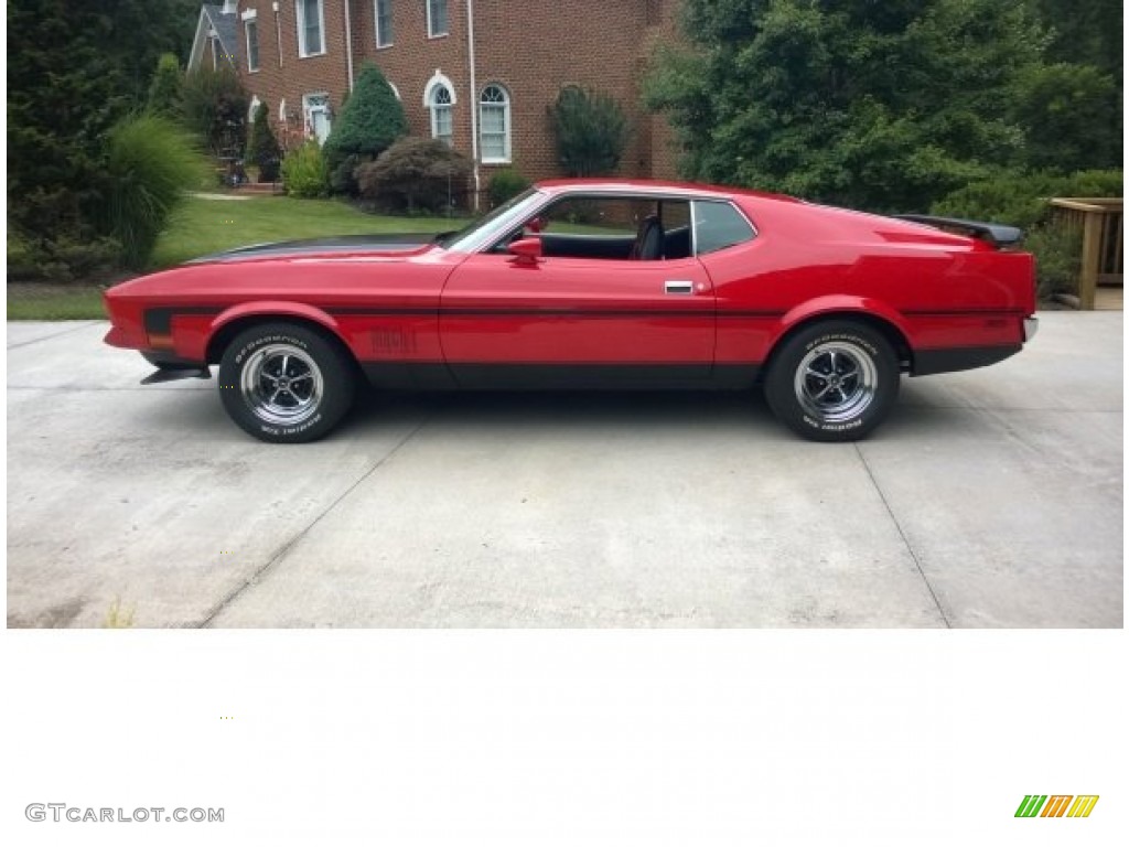 1972 Mustang Mach 1 Coupe - Bright Red / Black photo #1