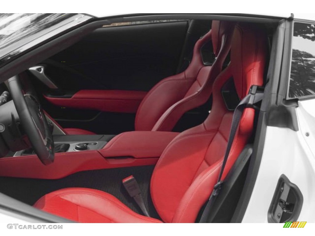 2015 Corvette Z06 Coupe - Arctic White / Adrenaline Red photo #9