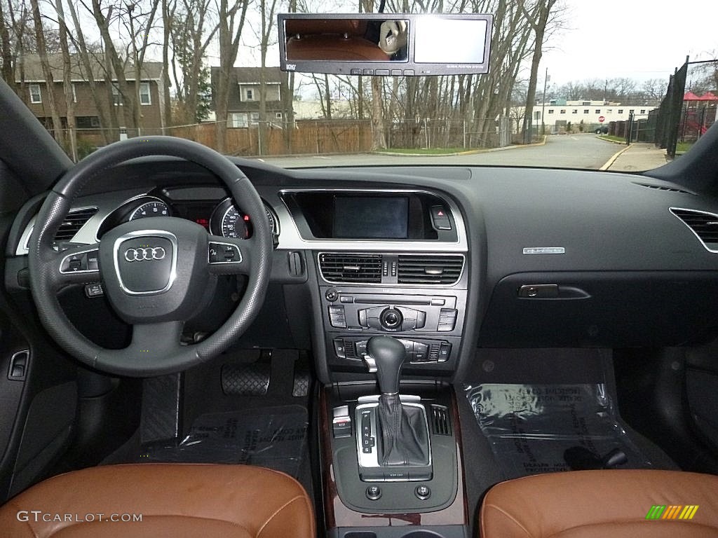 2010 Audi A5 2.0T quattro Coupe Cinnamon Brown Dashboard Photo #109654905