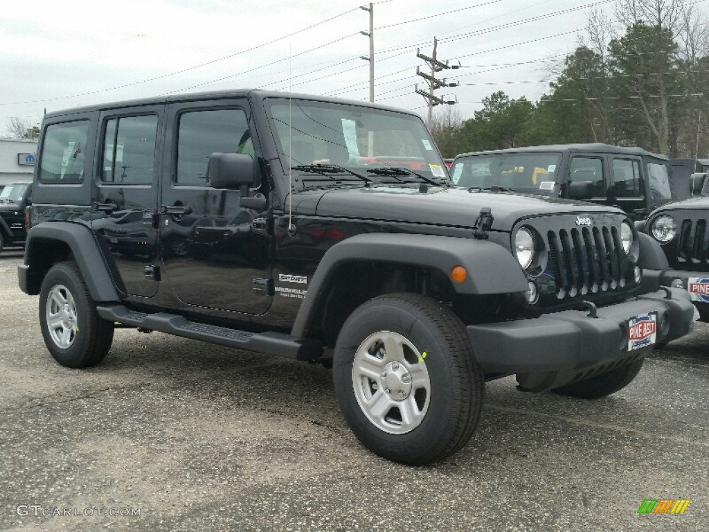 2016 Wrangler Unlimited Sport 4x4 - Black / Black photo #1