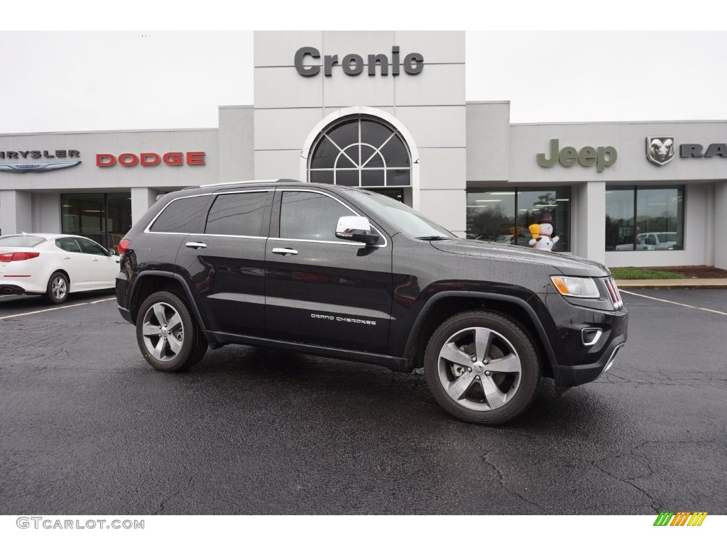 2015 Grand Cherokee Limited - Brilliant Black Crystal Pearl / Black/Light Frost Beige photo #1