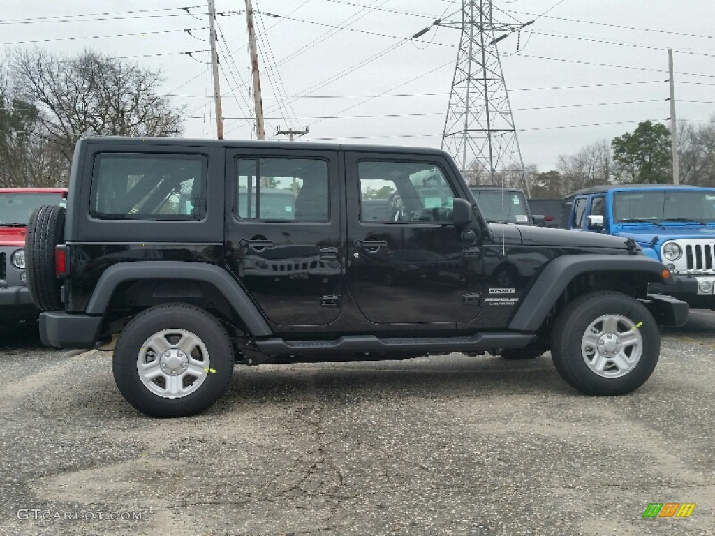 2016 Wrangler Unlimited Sport 4x4 - Black / Black photo #3